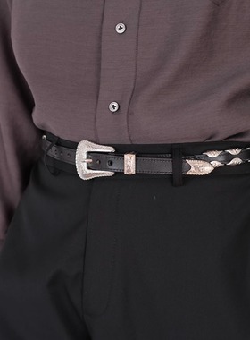 现货复古雕花腰带真皮都市游牧风宽皮带男女百搭个性小众金属裤袋