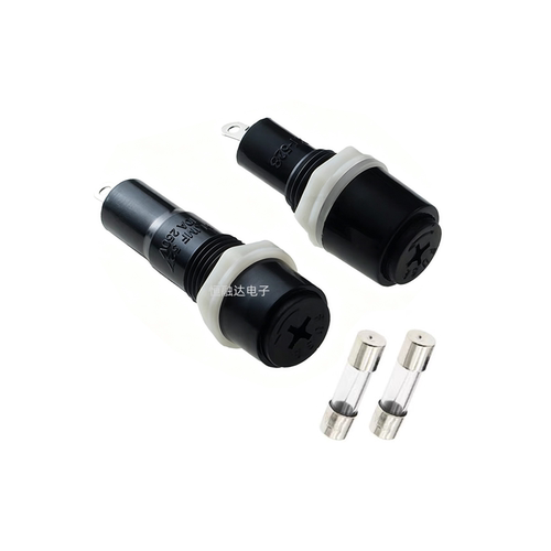MF-528 MF-527 十字保险丝管座 10A胶木玻璃管熔断器底座5x20mm