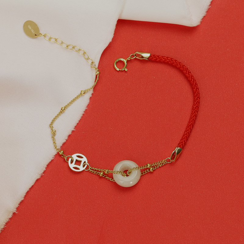 幸运逢考必过a货可调节红绳手链