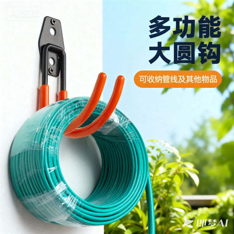 强力承重挂钩水管电缆自行车安全帽头盔收纳重物打孔挂钩金属钩子