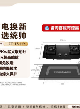 统帅T3-U9天然气燃气灶5.2KW64%