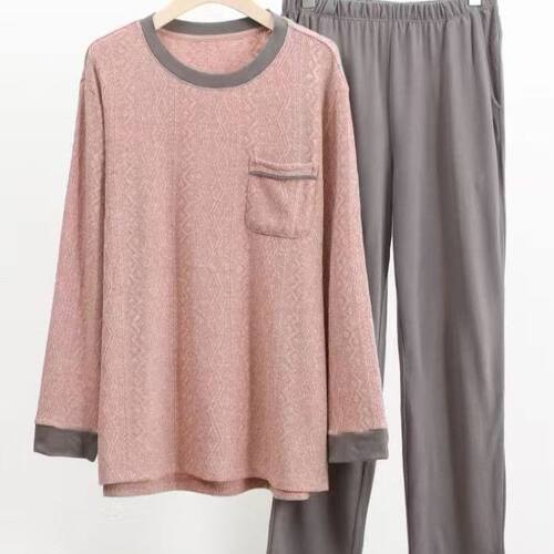 【DaFangLady张大方】提花撞色男女情侣款家居服套装 YFS31303