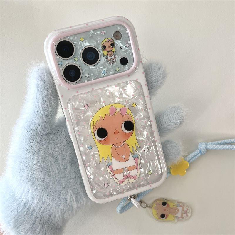 大视窗贝壳纹大人鞋小女孩适用苹果17壳iphone16pro15女款14