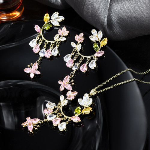曼休妮油画风花朵流苏耳环
