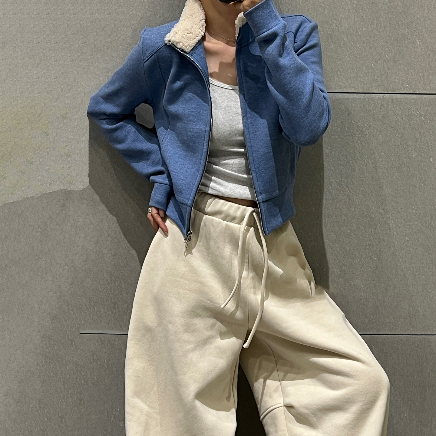 冬季新品加绒加厚短外套女立领潮