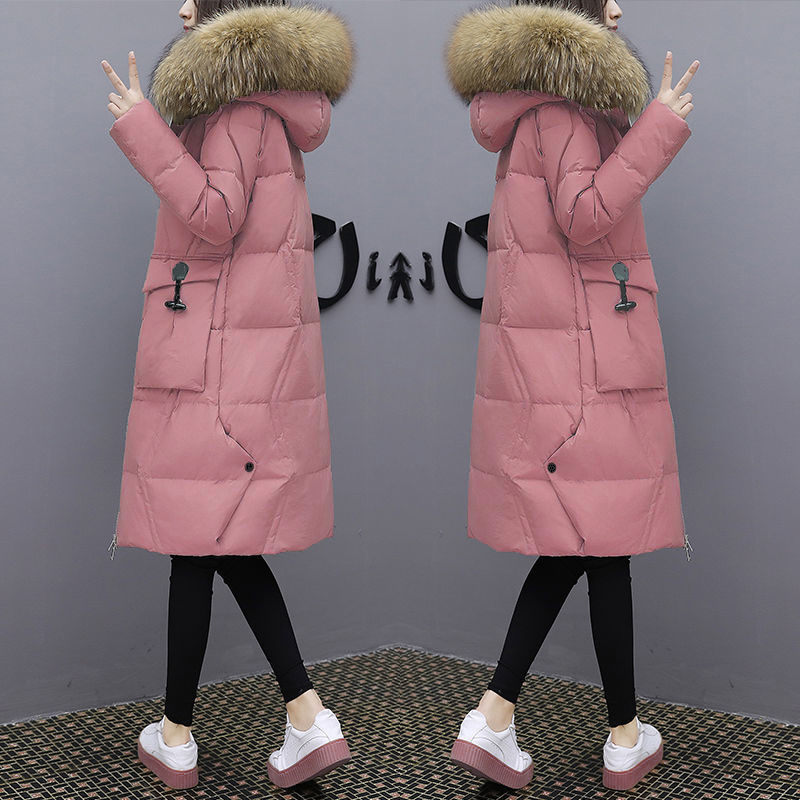 中长款羽绒棉服灵美美韩版宽松