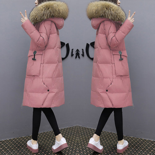 中长款羽绒棉服灵美美韩版宽松