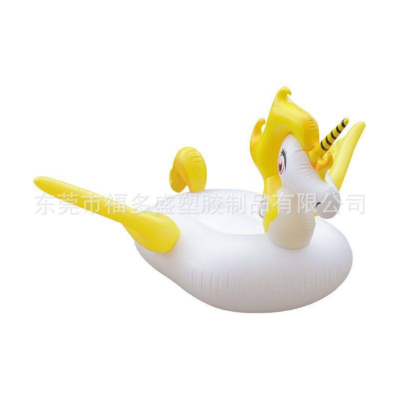 厂家现货 pvc充气浮排 独角兽火烈鸟彩虹水上浮排坐骑 可印刷logo