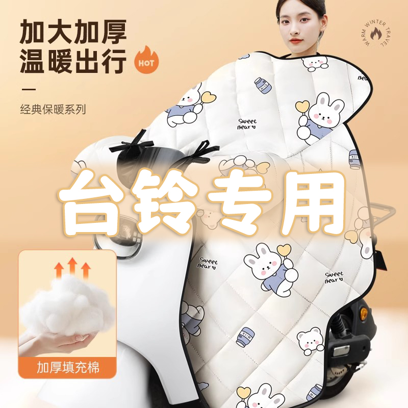 台铃小芬达电动车挡风被冬季专用高端加厚保暖2024新款防水配件