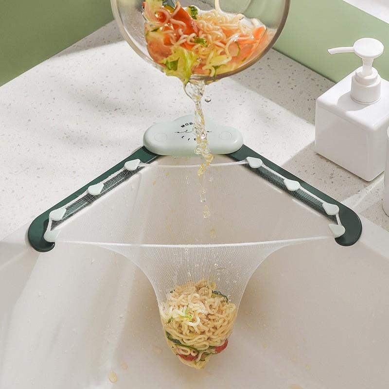 厨房水槽垃圾过滤网架沥水篮洗碗洗菜盆水池剩饭剩菜防堵漏网排水