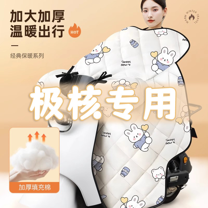 极核AE4电动车ipro挡风被i冬季专用高端加绒加厚保暖新款防水配件