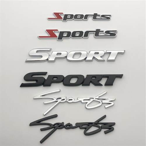 SPORT运动版 改装车标sport金属3D立体车贴尾标 汽车贴标门板侧标