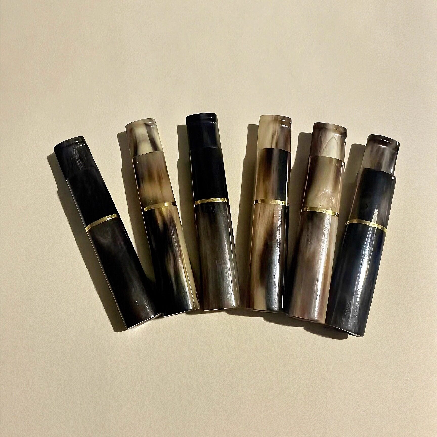 牛角烟嘴 牦牛角循环型粗中细一体过滤器