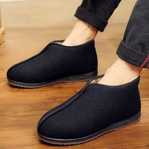 冬季父亲老头防滑传统爸爸棉鞋