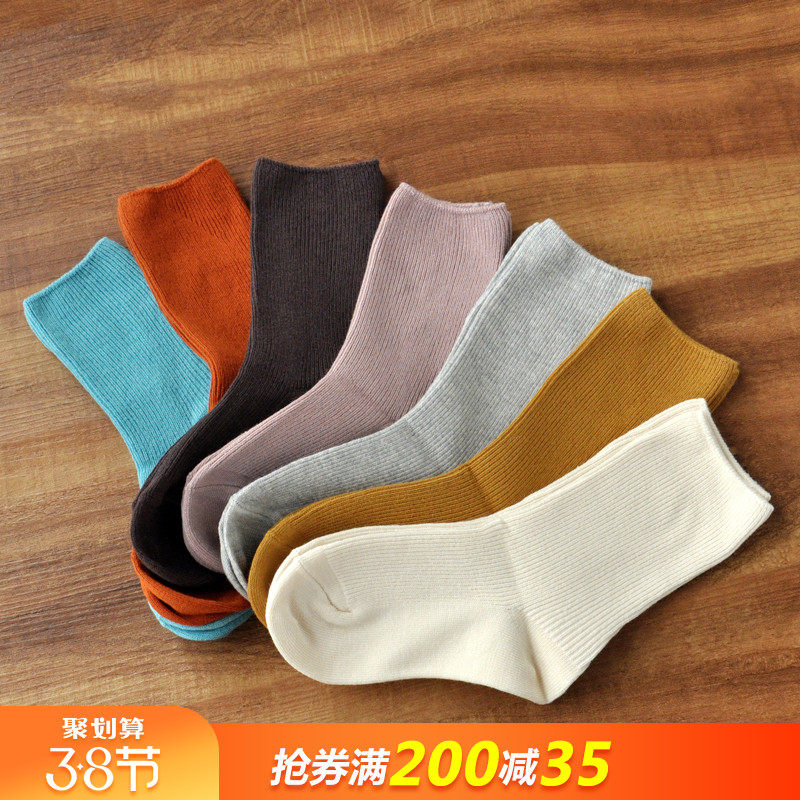 女童棉袜加厚儿童纯棉袜子学生运动袜小女孩高筒袜洋气纯色亲子袜|ruв категории Детская одежда, носки (детей в возрасте 0 - 16) - от Buy2taobao.com для оказания профессиональной услуги покупки агента Taobao