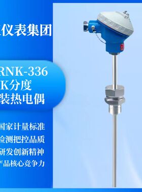 上海仪表WRNK-336测温热电偶K分度Φ6*500mm I级0-800℃ 卡套G1/2