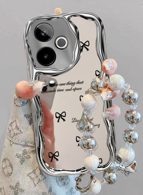 适用Realme真我GT7手机壳GT7Pro竞速版黑色蝴蝶结电镀奶油壳RMX5010全包防摔系列软gt7好看5G推荐女保护套