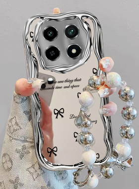 适用Realme真我V60手机壳新款V60Pro黑色蝴蝶结OPPO电镀奶油壳realmeV60s全包防摔系列好看5G推荐女保护套