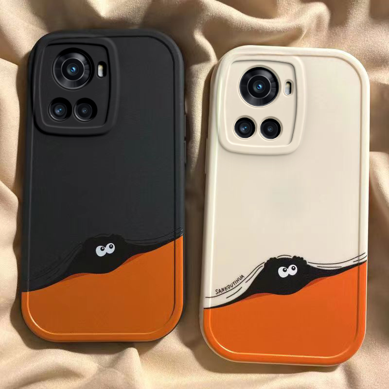 适用于一加Ace手机壳PGKM10躲猫猫煤球acepro新款大眼睛ace竞速版硅胶软壳Oneplus镜头全包防摔男女可爱1加