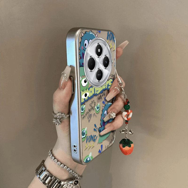 适用红米14R手机壳小米Redmi14R新款14C保护套2411DRN47C透明电镀5G超薄全包防摔redmir男女怪兽可爱搞怪