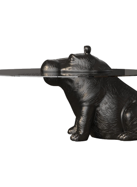 意式创意河马茶几客厅办公室摆件