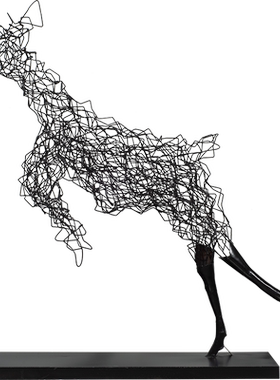 落地几何动物抽象大堂客厅艺术品