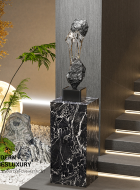 酒店大堂石来运转雕塑装饰摆件