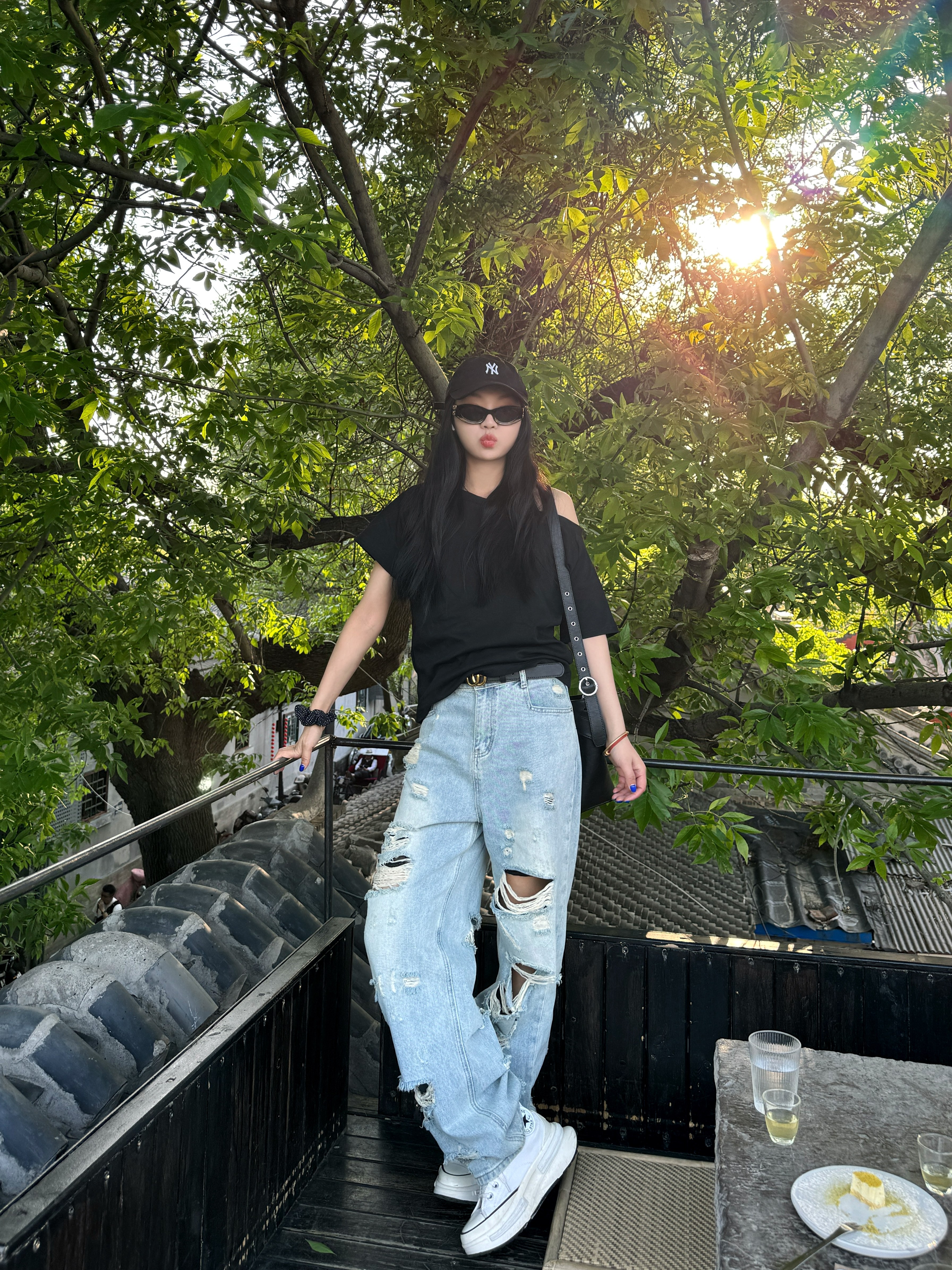 东大门韩版乞丐破洞裤女2026牛仔裤