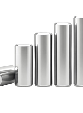 304不锈钢实心销定位固定钉φ3φ3.5φ4M5M6D1D1.5圆柱销子直销12