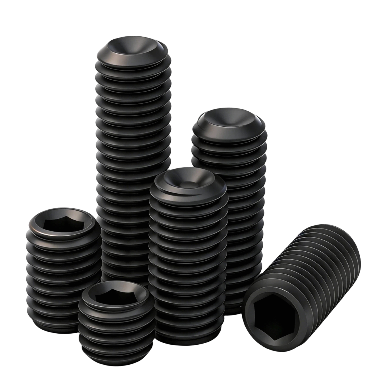 12.9级内六角螺丝凹端紧定无头机米顶丝螺丝钉M1.6M2M2.5M3M4M5M6