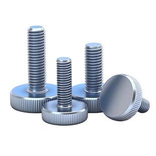 镀锌平头滚花手拧螺丝 扭紧拧调节螺栓大圆头m3m4M5M6M8M10 GB835