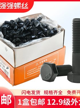 12.9级外六角螺丝螺栓高强度M4M5M6M8M10M12M14M18M20M22M24盒装