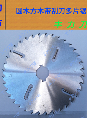 进口钢板合金305mm带刮刀多片锯锯片原木方木上下开料锯不烧锯片