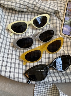 柚C美式~猫眼小脸太阳镜 欧美甜酷辣妹墨镜凹造型ins网红嘻哈眼镜
