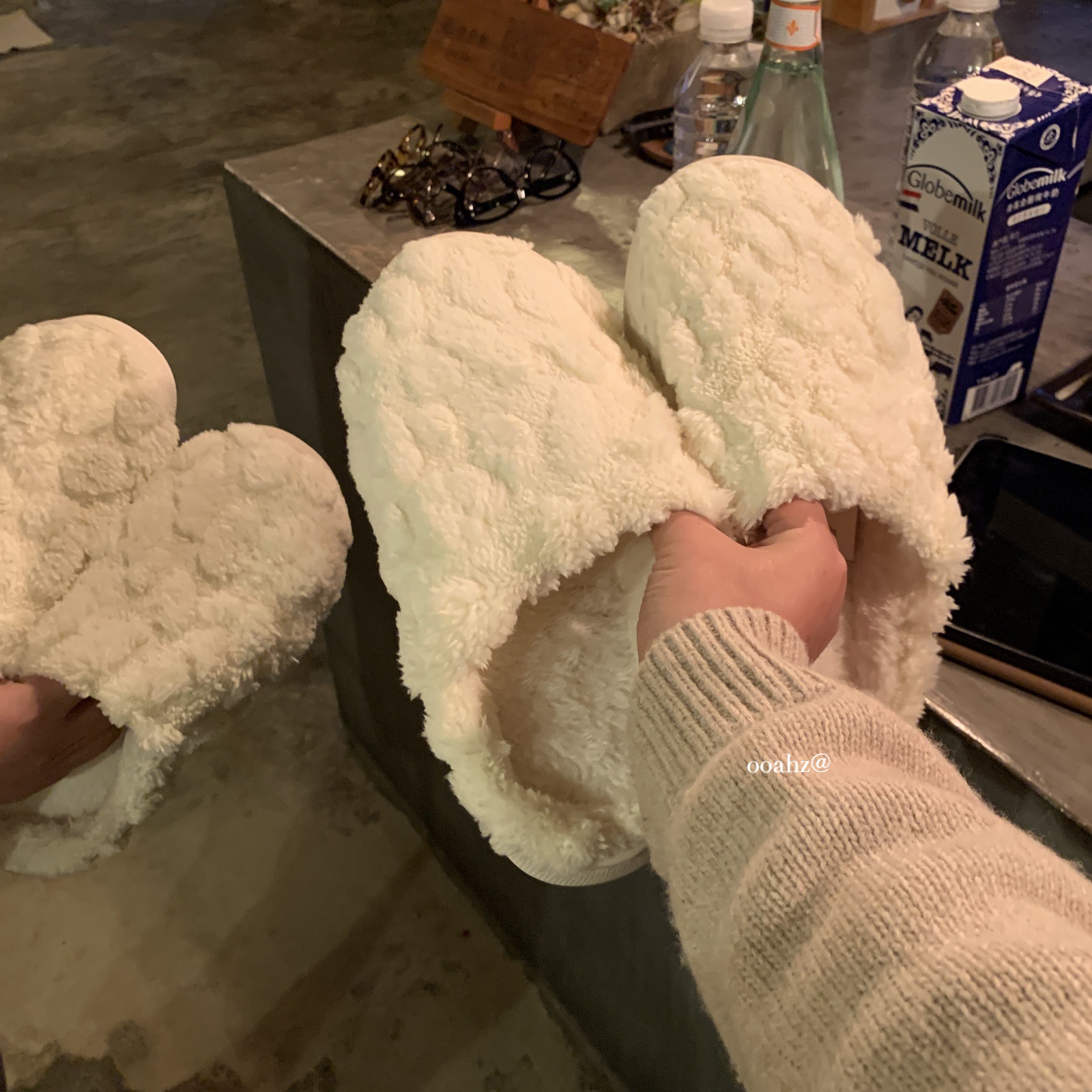 奶油泡芙3D立体触感棉拖鞋