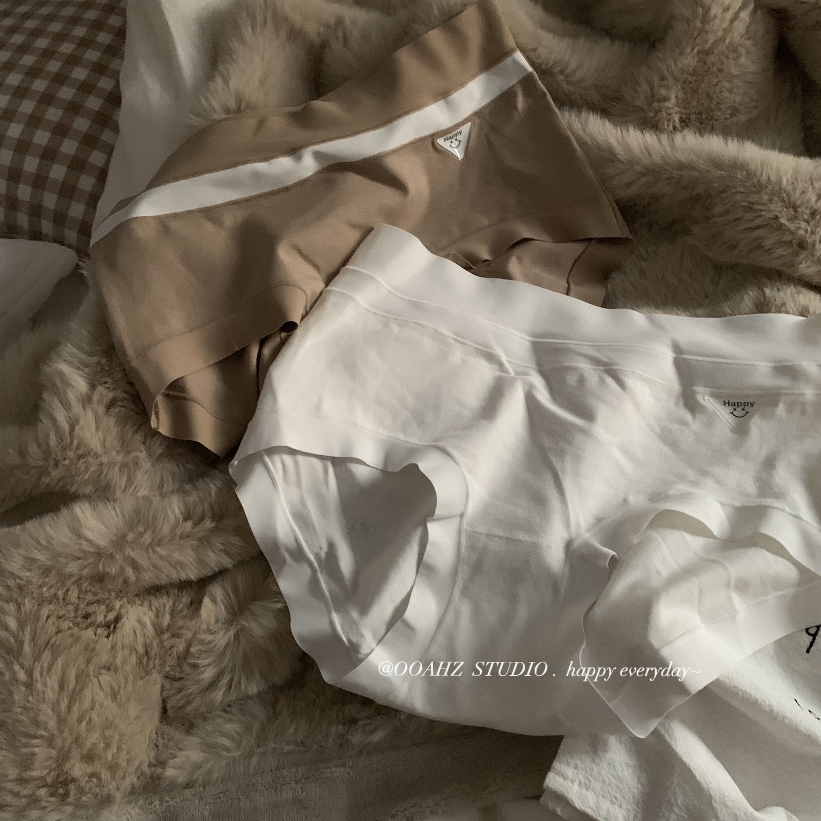 "滴胶笑脸"【7a抑菌】a类婴儿棉纯棉无痕中腰内裤包臀亲肤三角裤