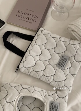 黑色爱心组合~韩国ins多功能手提包大容量零食玩偶脏衣尿布收纳袋