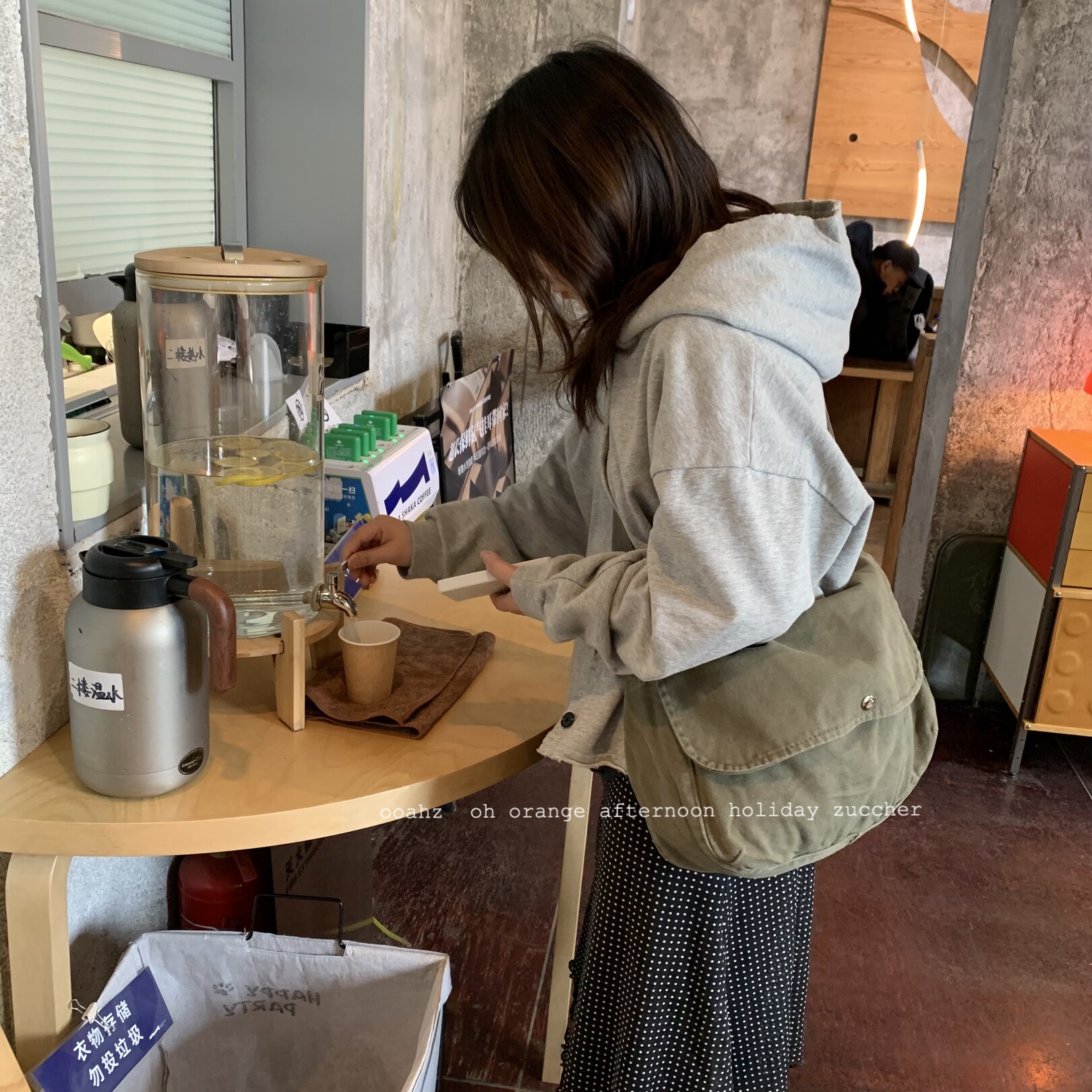 文艺青年~韩国水洗牛仔单肩斜跨包 复古学院上课男女通勤帆布包袋
