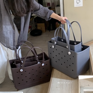 xian量！取快递用EVA洞洞沙滩包~防水发泡手提包买菜单肩购物包袋