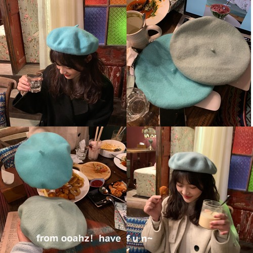 石原里美~定制青蓝配系贝雷帽