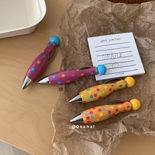 胖肚圆珠笔~可爱短款扭动保龄球笔随身带记录笔手账便利贴写字笔