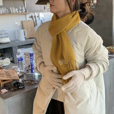 初恋罗曼史~拿坡里黄羊毛韩代围巾 冬季纯色流苏男女情侣围脖礼物