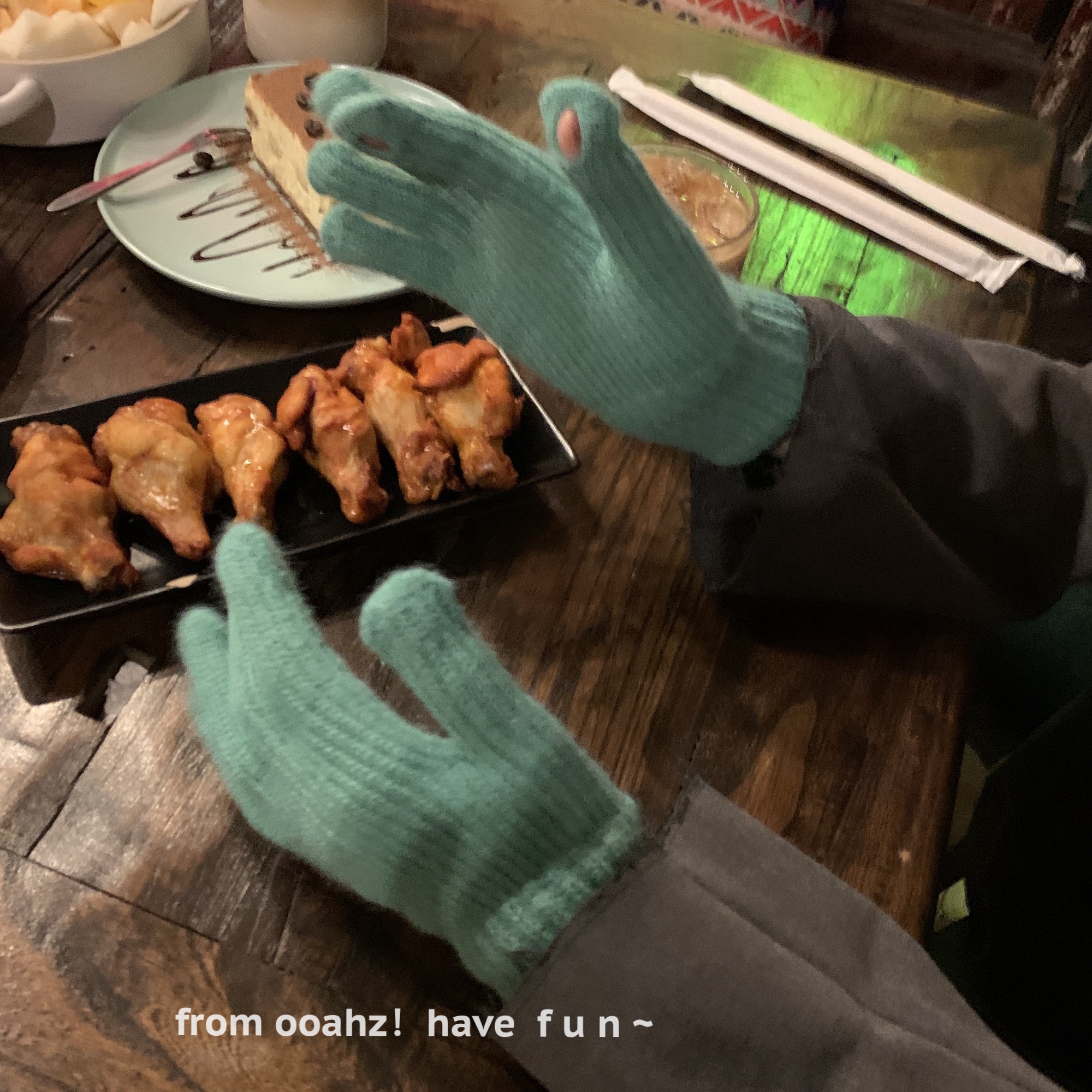 ooahz定制松石绿～冬季触屏手套