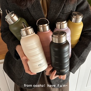 《多喝热水》不锈钢保温杯大容量750ml水杯运动水壶男女便携学生