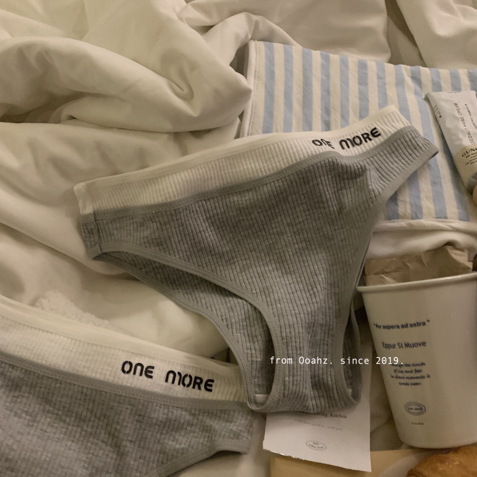 高阶美式~辣妹运动螺纹纯棉质内裤 字母弹力少女中腰丁字裤三角裤