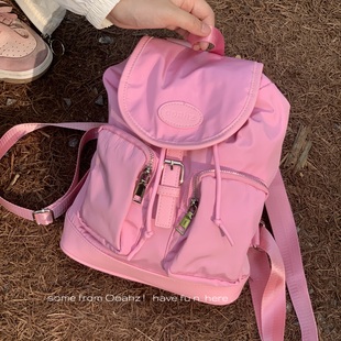 吸睛牛津布双肩包大容量尼龙单肩背包男女 夕岚粉 ooahz 特别