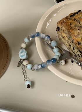 古风诗韵~中式转运珠合金陶瓷民族风手链 叠戴手串百搭小众配饰女