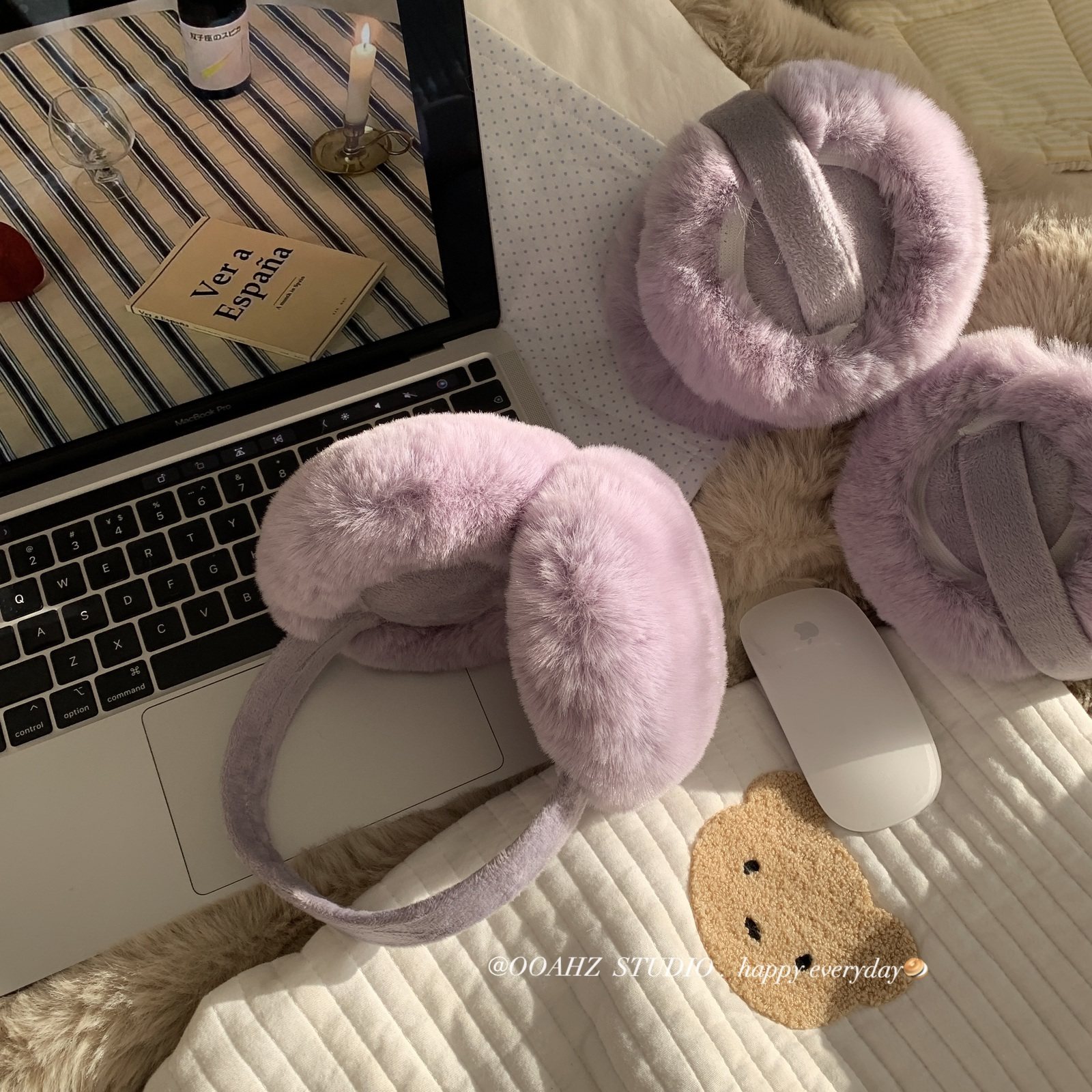 毛绒保暖护耳耳罩可爱学生耳捂子