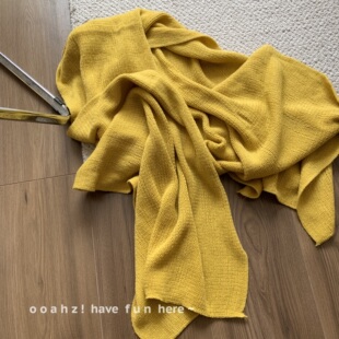 苍兰黄～ ooahz定制色系软糯围巾情侣秋冬高级感纯色百搭保暖男女