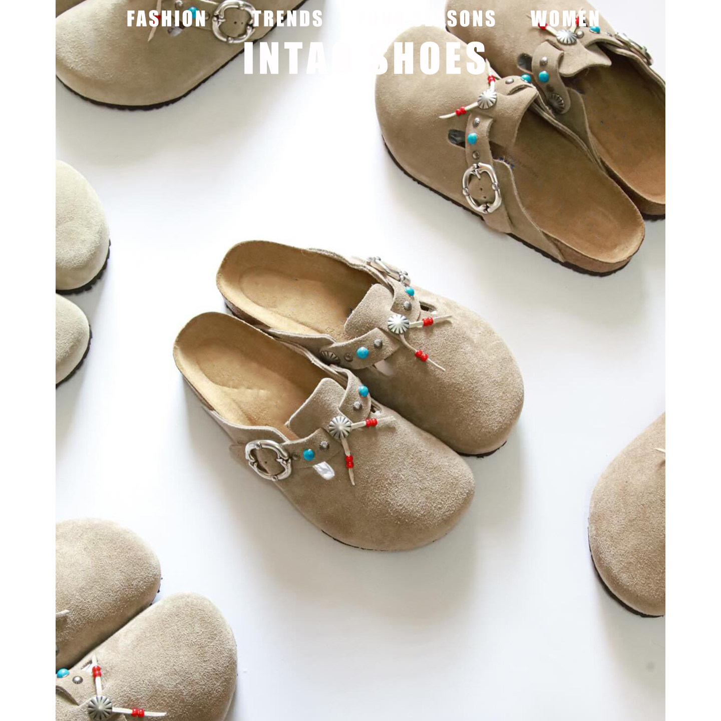 设计感小众装饰真皮厚底勃肯鞋半拖女2026春季新款一脚蹬穆勒鞋子